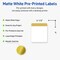 Avery Printable Rectangle Labels, Gold-Dipped Edge, 4" x 3-1/3", Matte White Rectangle Labels, Permanent, Laser/Inkjet, 40ct, Great for Product Labels